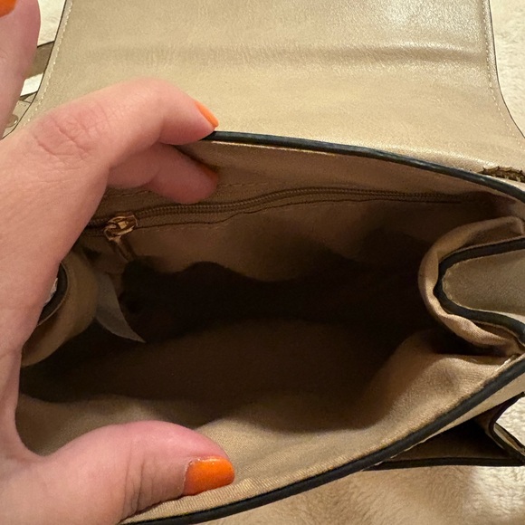 Beige Crossbody Bag with Tassels - Picture 8 of 10